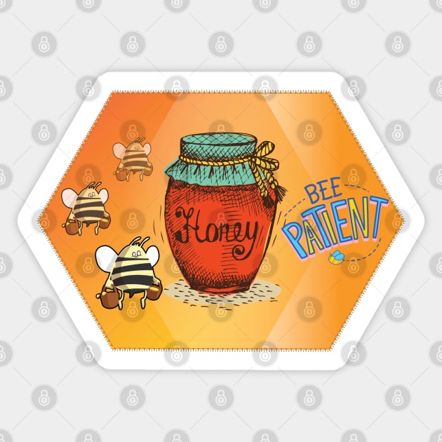 Honey Bees - Bee Patient Sticker by Persius Vagg